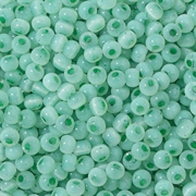 Cateye - katteøje perler. Imiteret. 4 mm. Smaragd grøn. 150 stk.